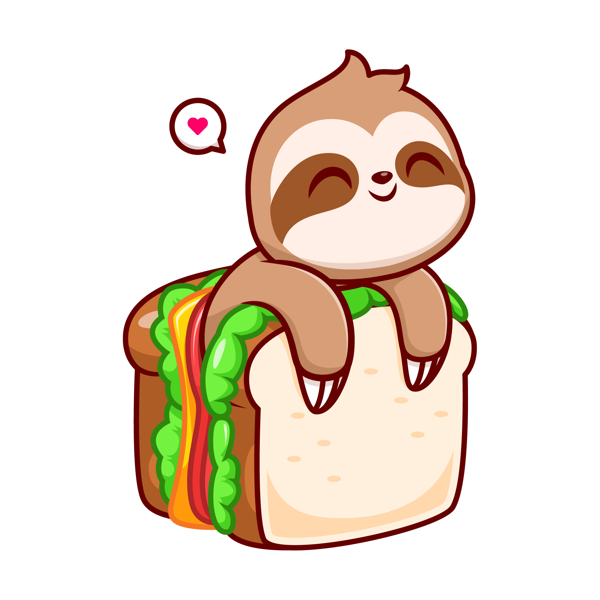 Sloth 30 — Sloth sticker SVG cut file