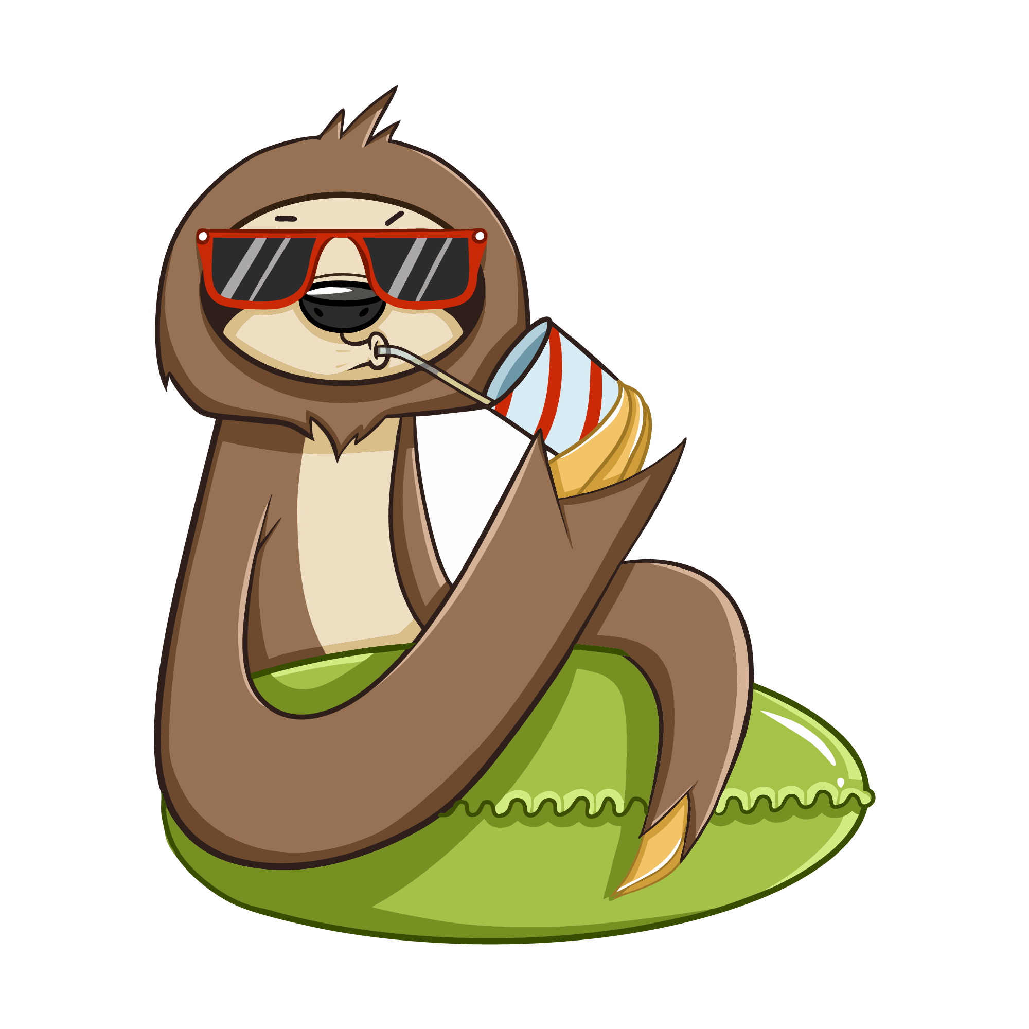 Sloth 32 — Sloth sticker SVG cut file