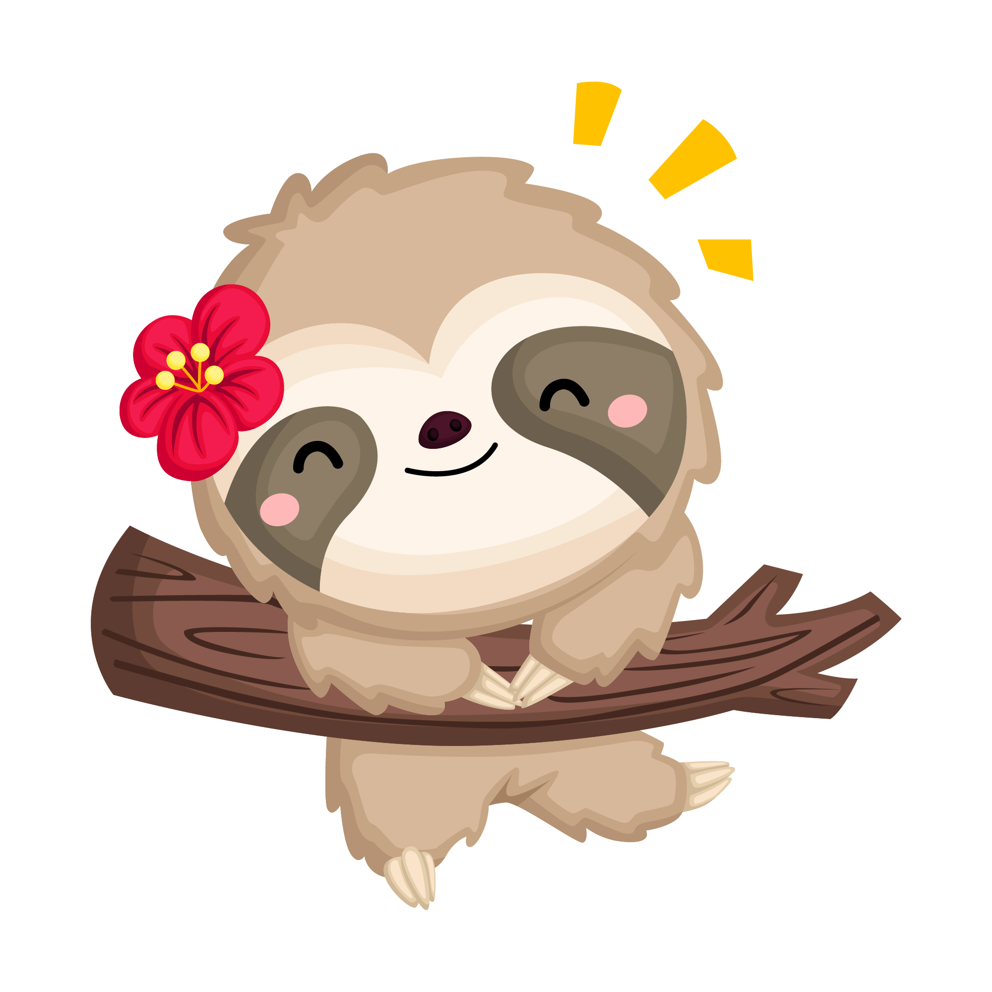 Sloth 41 — Sloth sticker SVG cut file