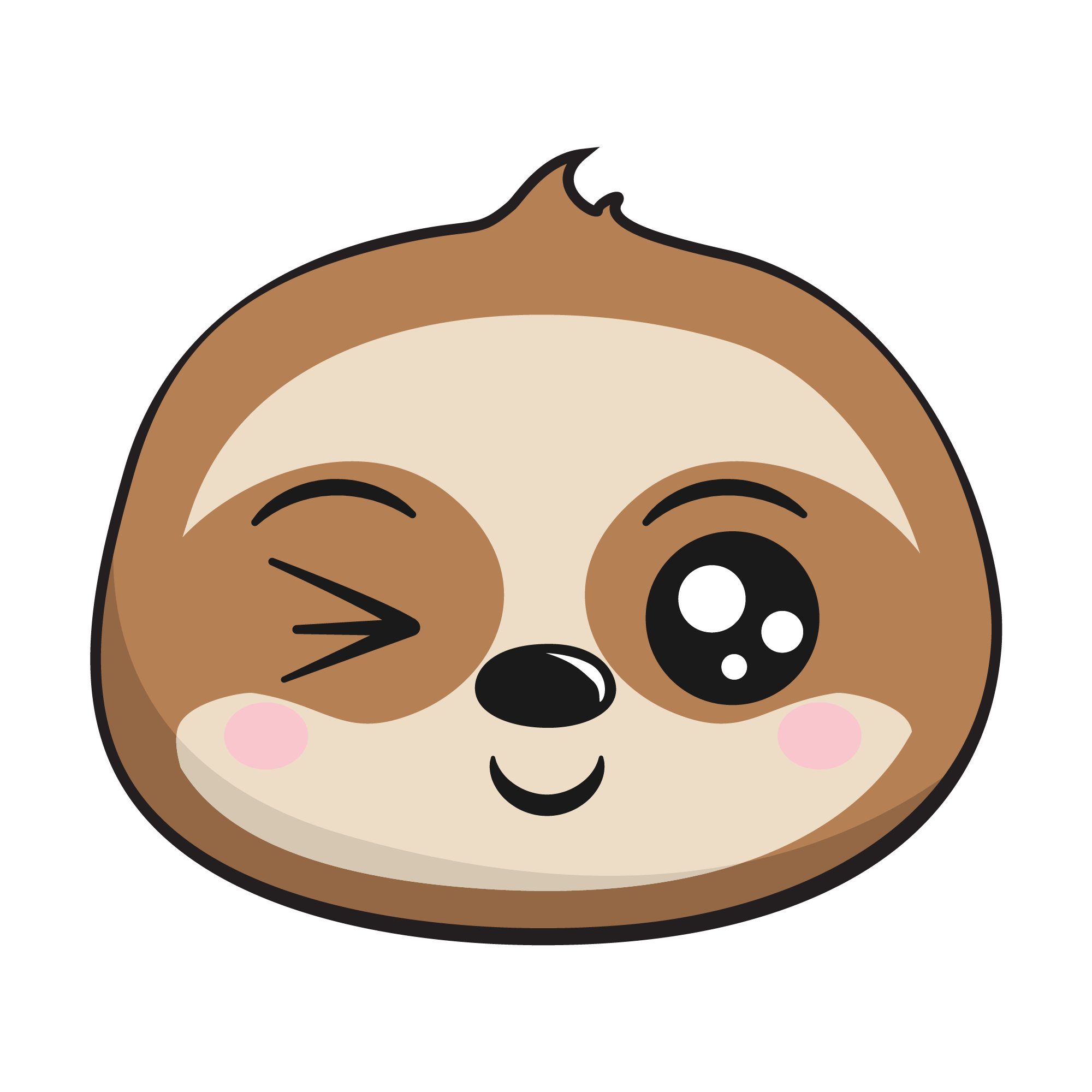 Sloth 43 — Sloth sticker SVG cut file