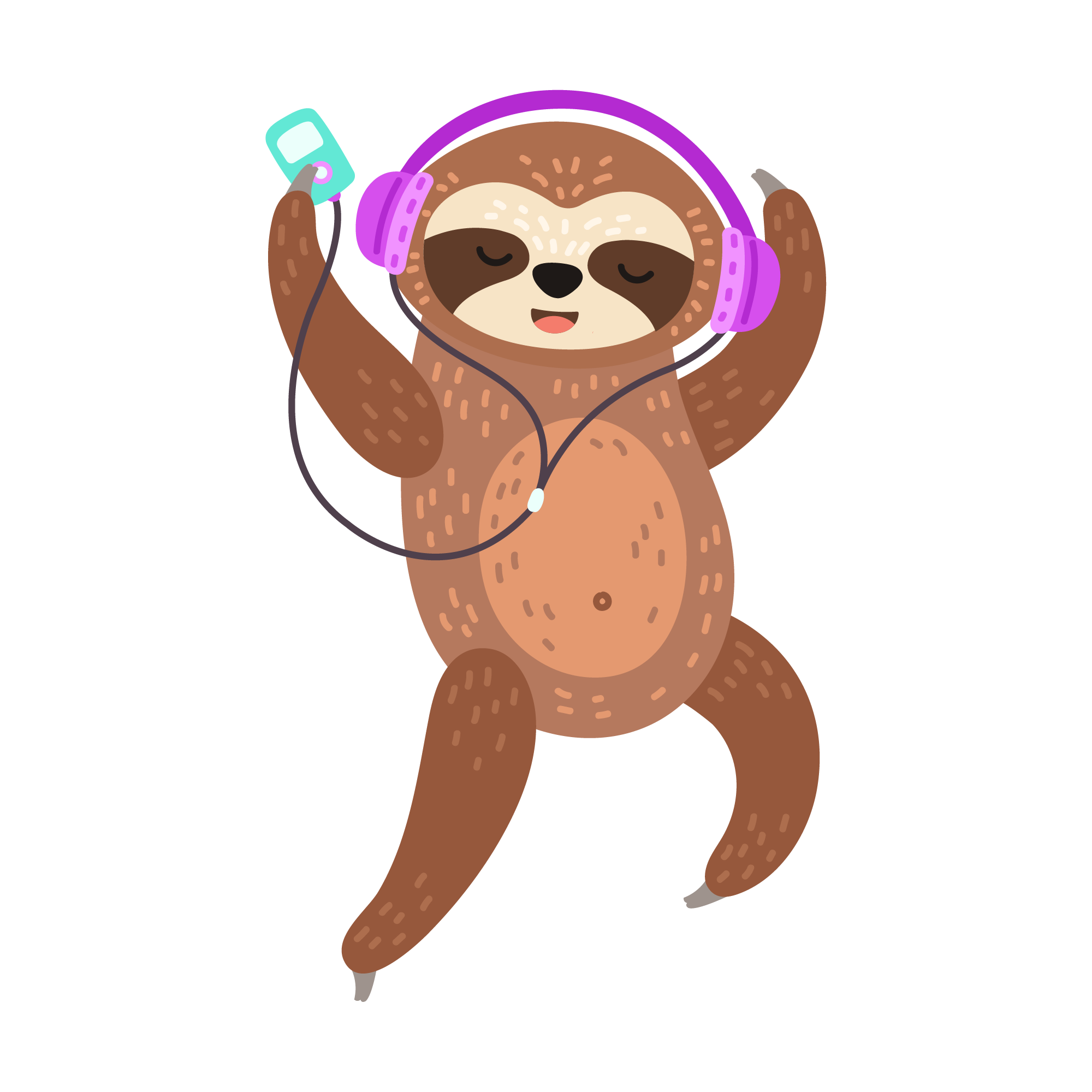 Sloth 45 — Sloth sticker SVG cut file