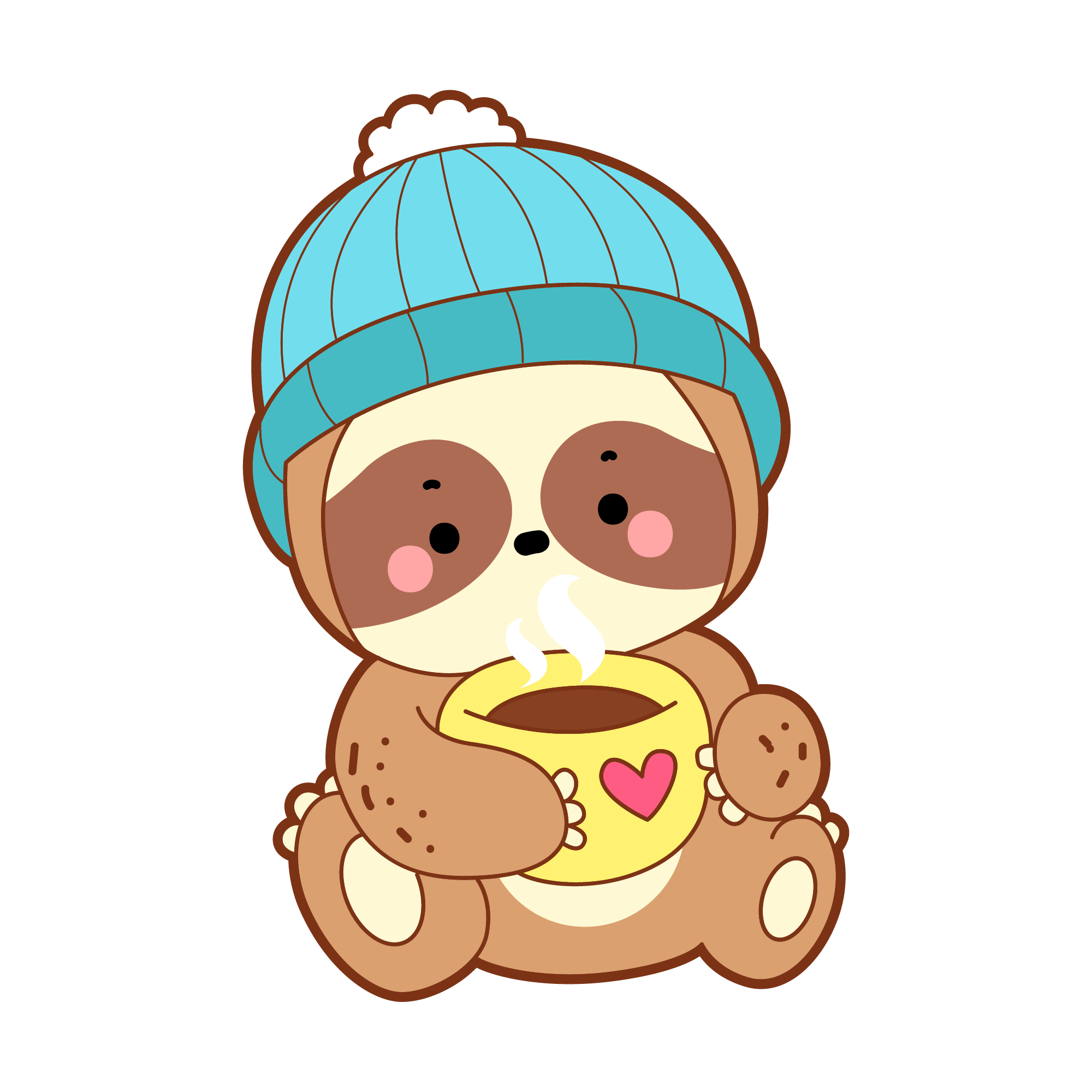 Sloth 47 — Sloth sticker SVG cut file