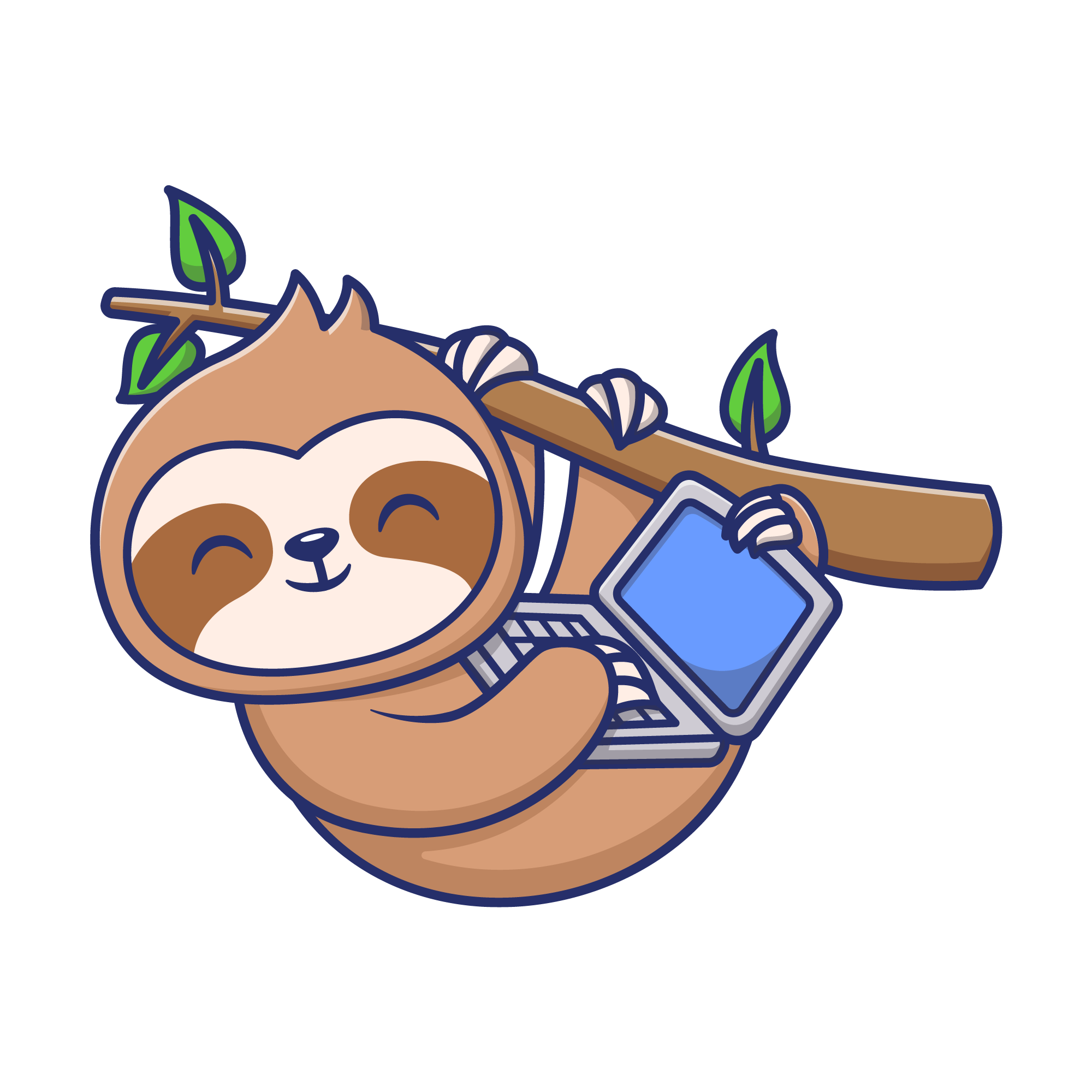 Sloth 48 — Sloth sticker SVG cut file