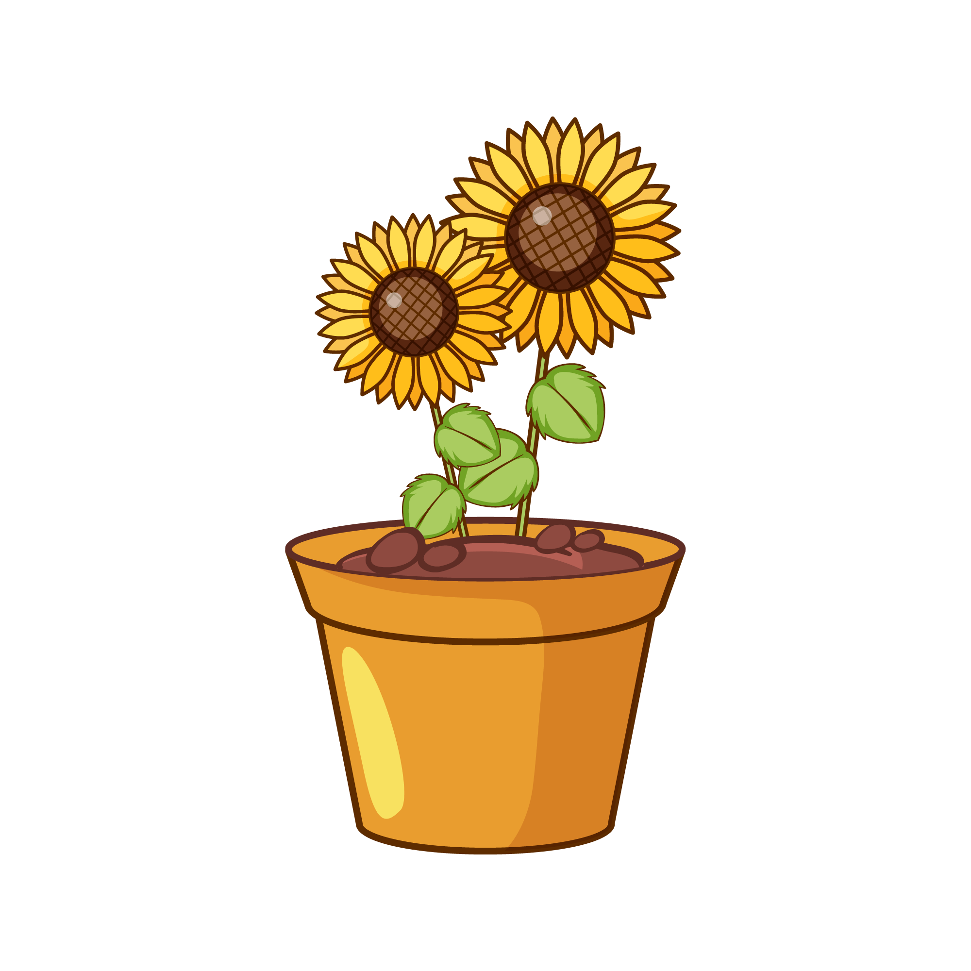 Sunflower 20 — Sunflower sticker SVG cut file