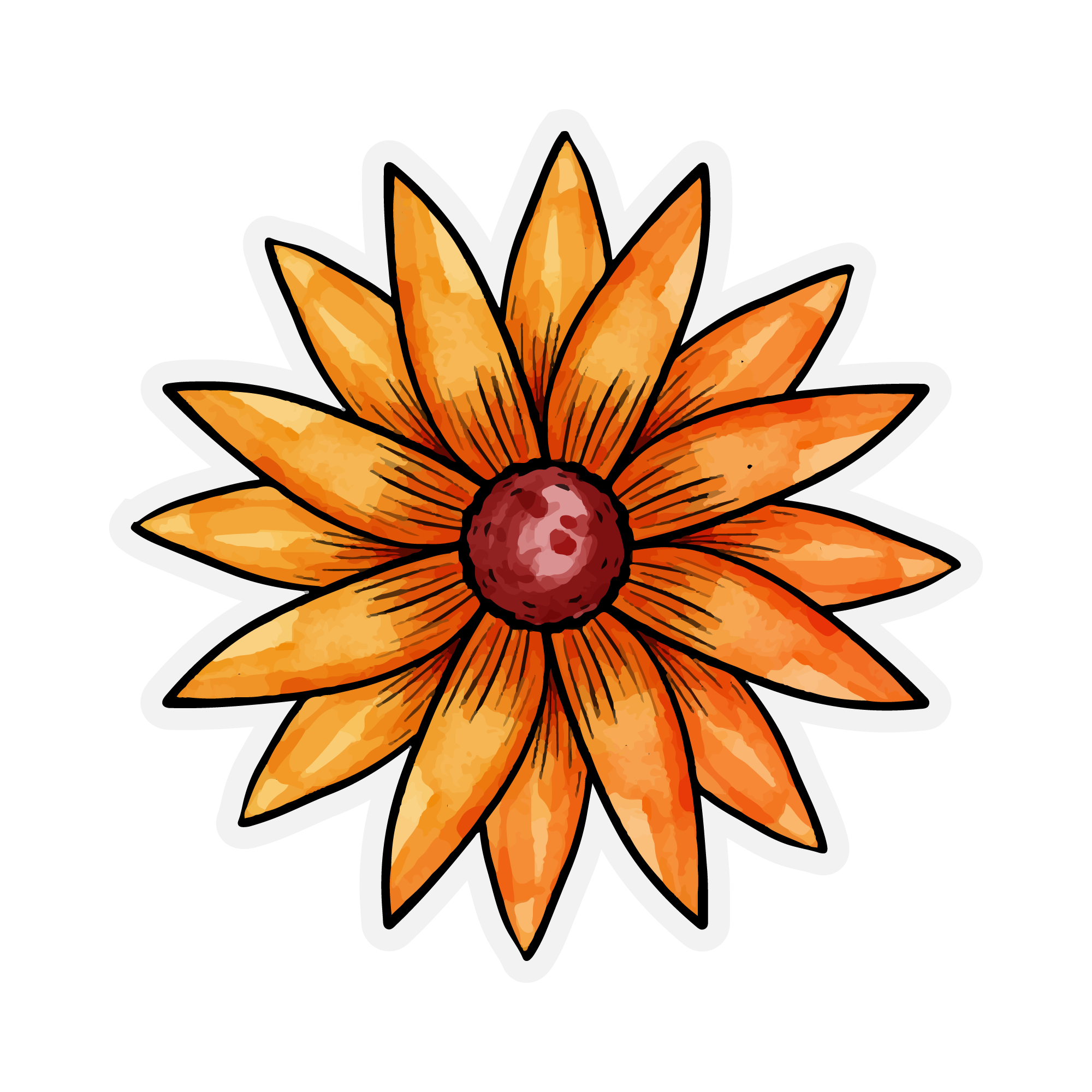 Sunflower 21 — Sunflower sticker SVG cut file
