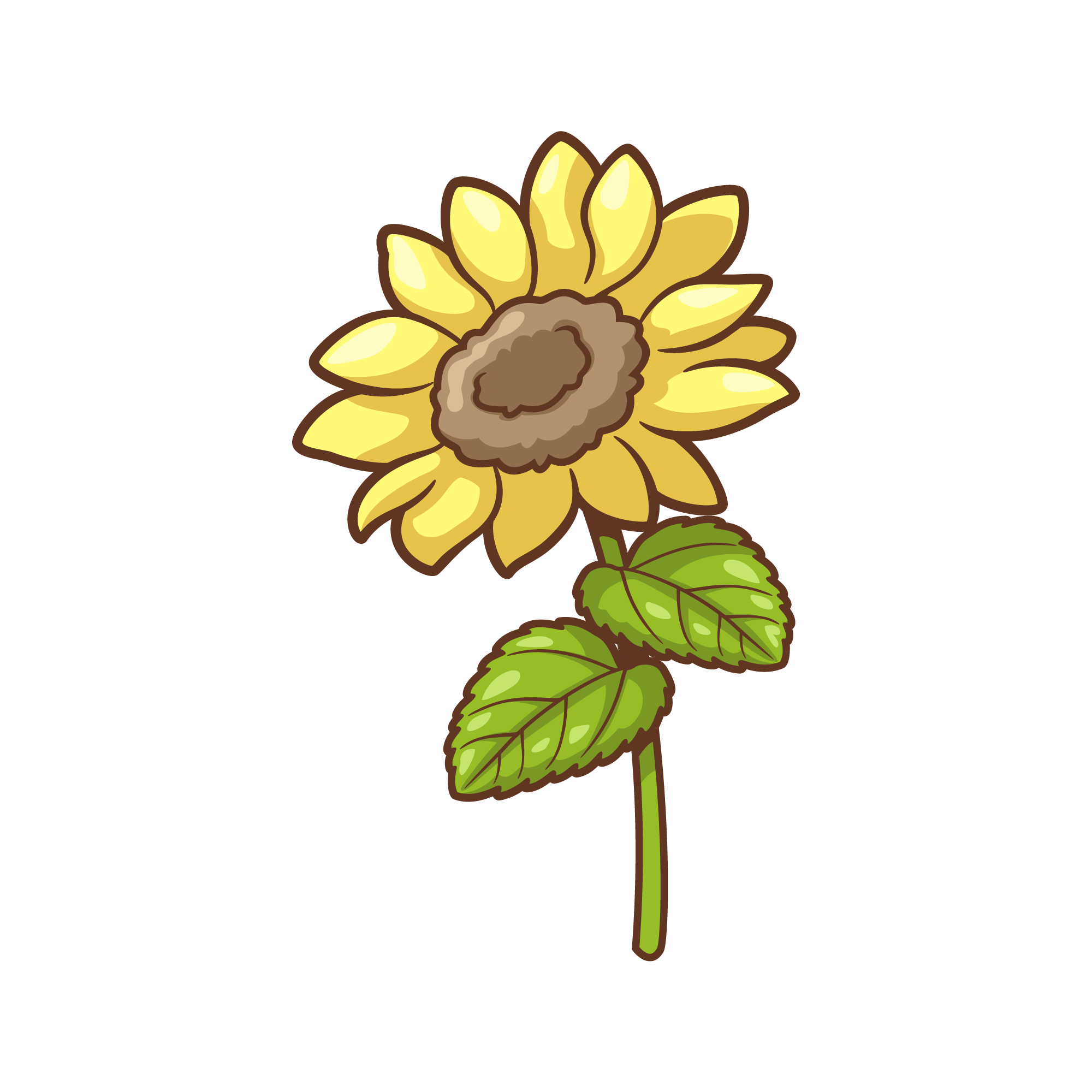 Sunflower 28 — Sunflower sticker SVG cut file