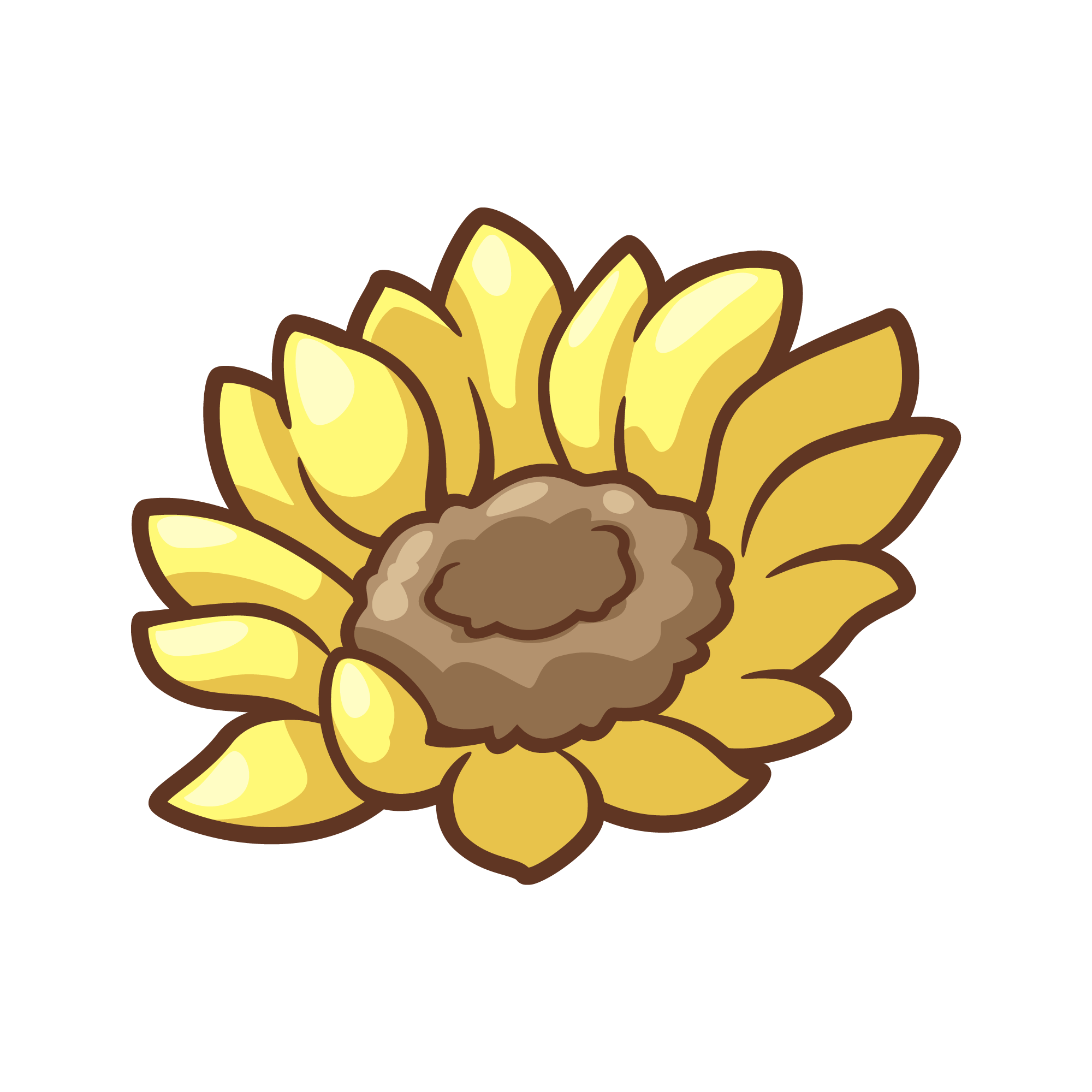 Sunflower 30 — Sunflower sticker SVG cut file
