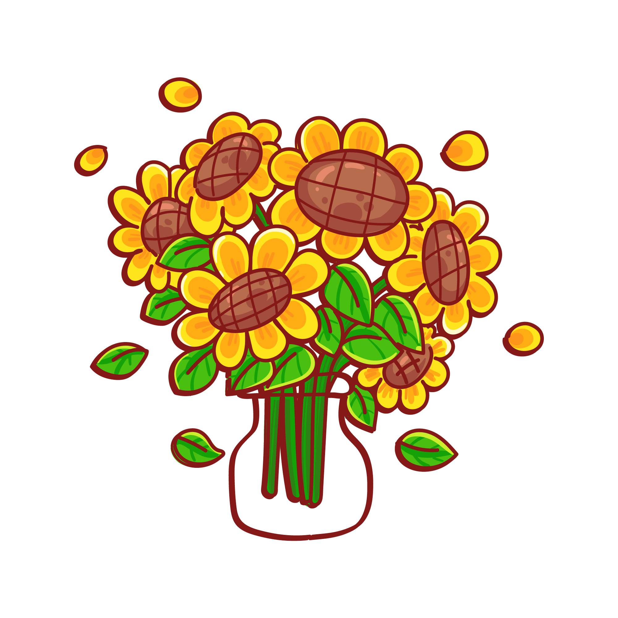 Sunflower 31 — Sunflower sticker SVG cut file