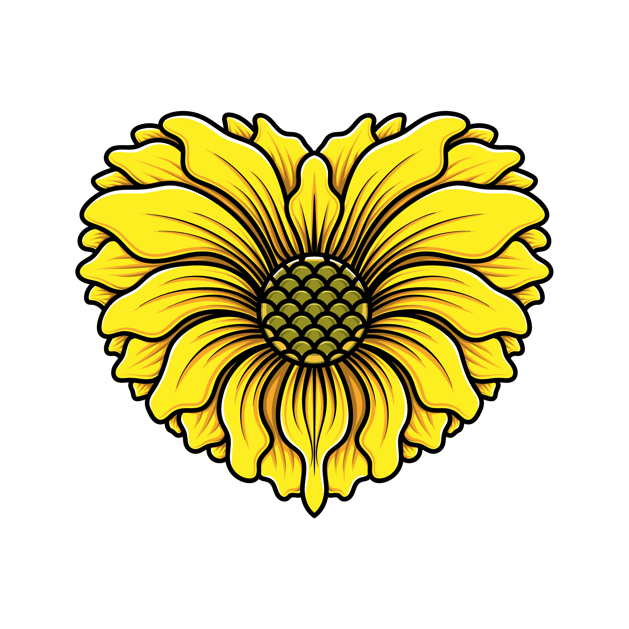 Sunflower 34 — Sunflower sticker SVG cut file