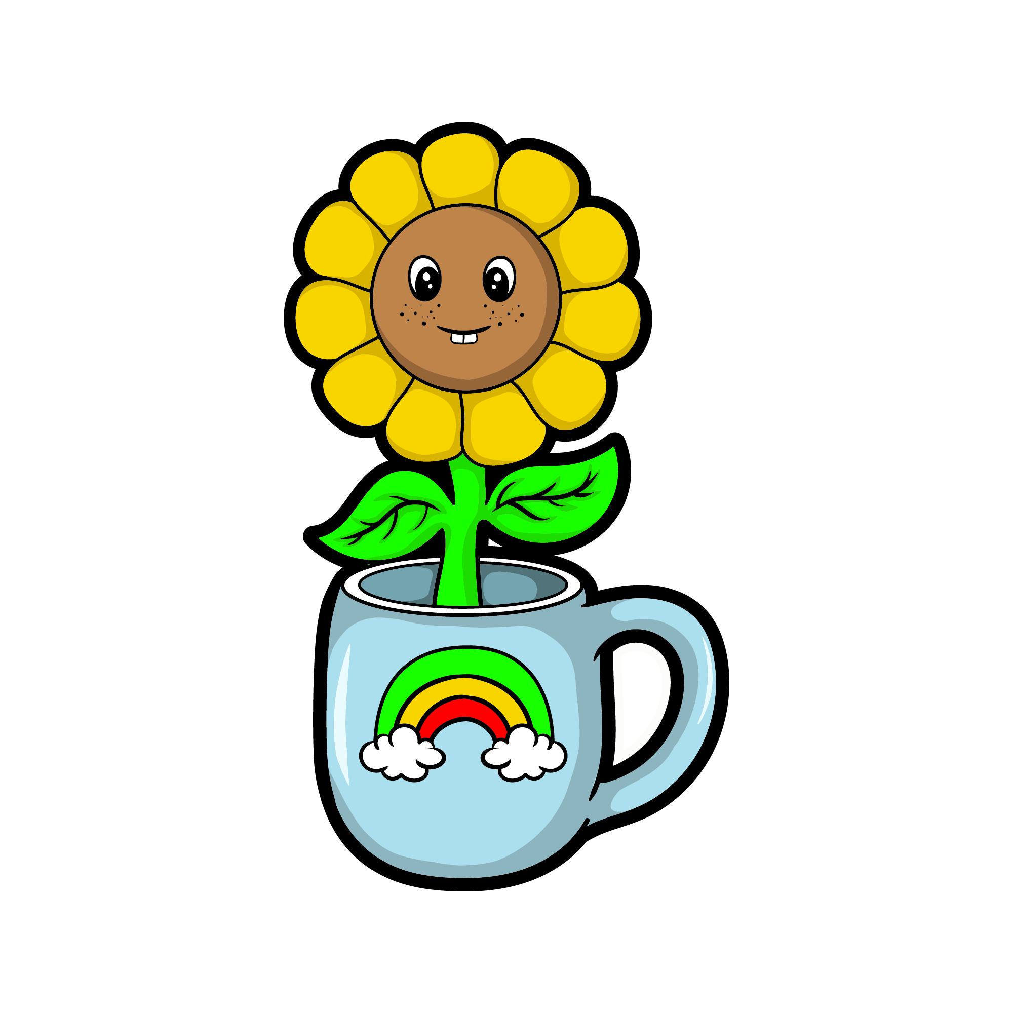Sunflower 36 — Sunflower sticker SVG cut file