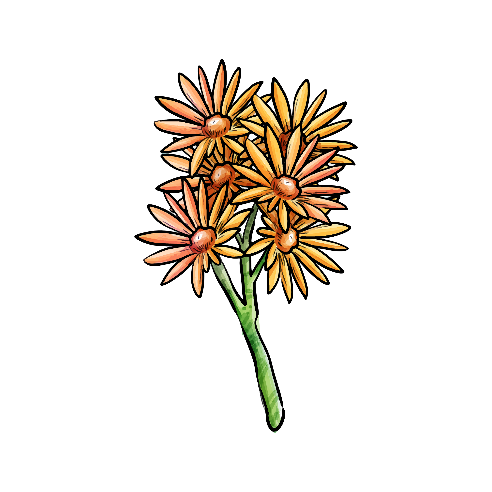 Sunflower 42 — Sunflower sticker SVG cut file