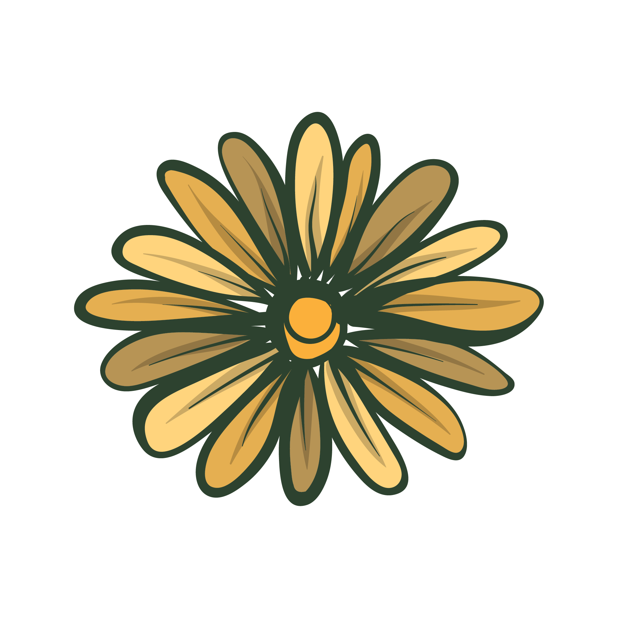 Sunflower 44 — Sunflower sticker SVG cut file