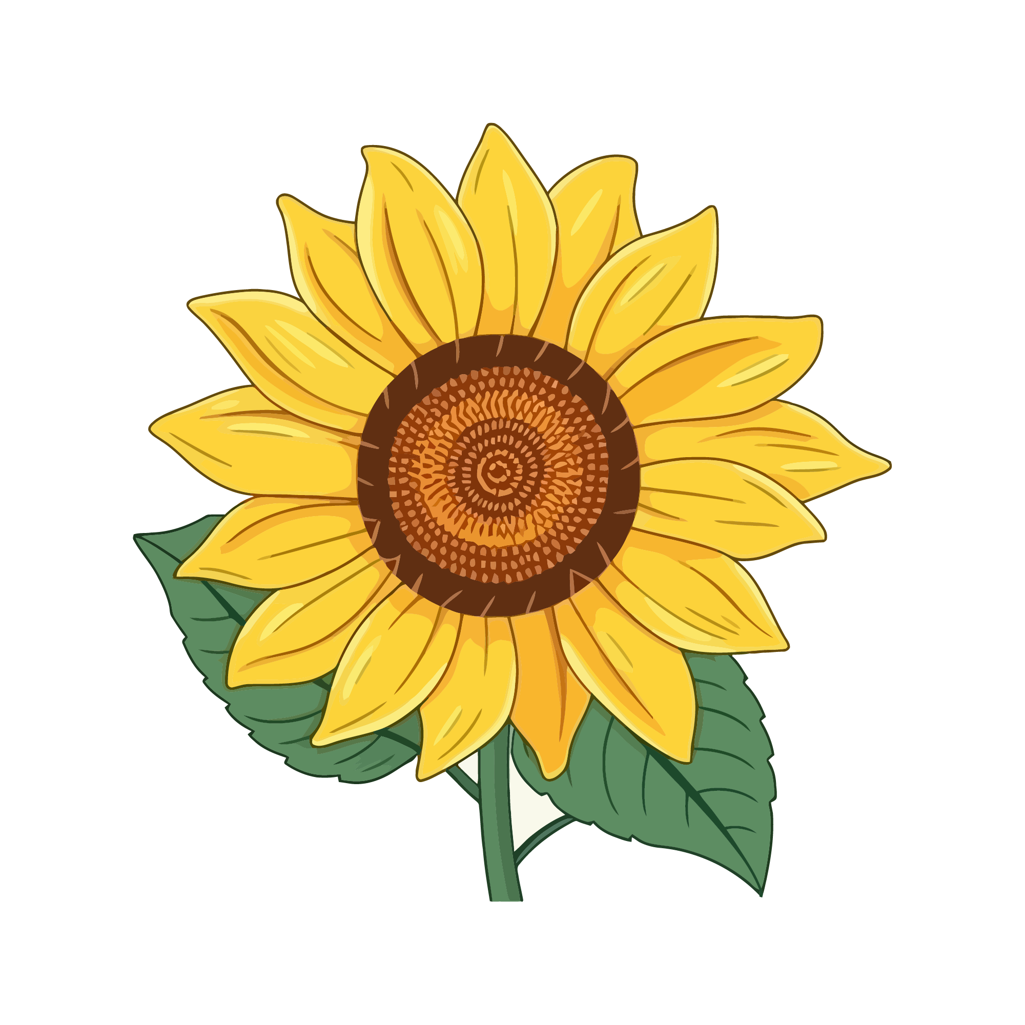 Sunflower 46 — Sunflower sticker SVG cut file