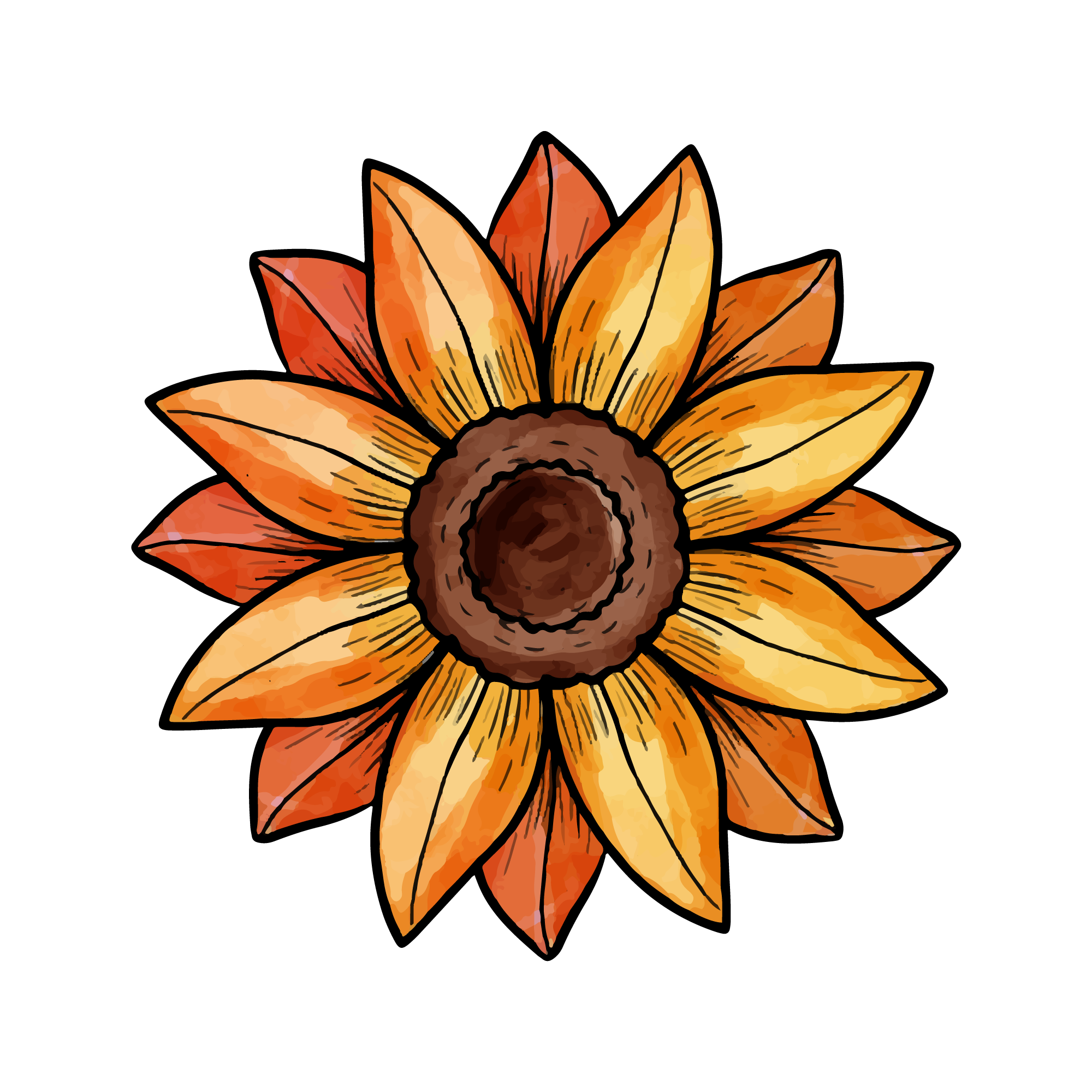 Sunflower 49 — Sunflower sticker SVG cut file