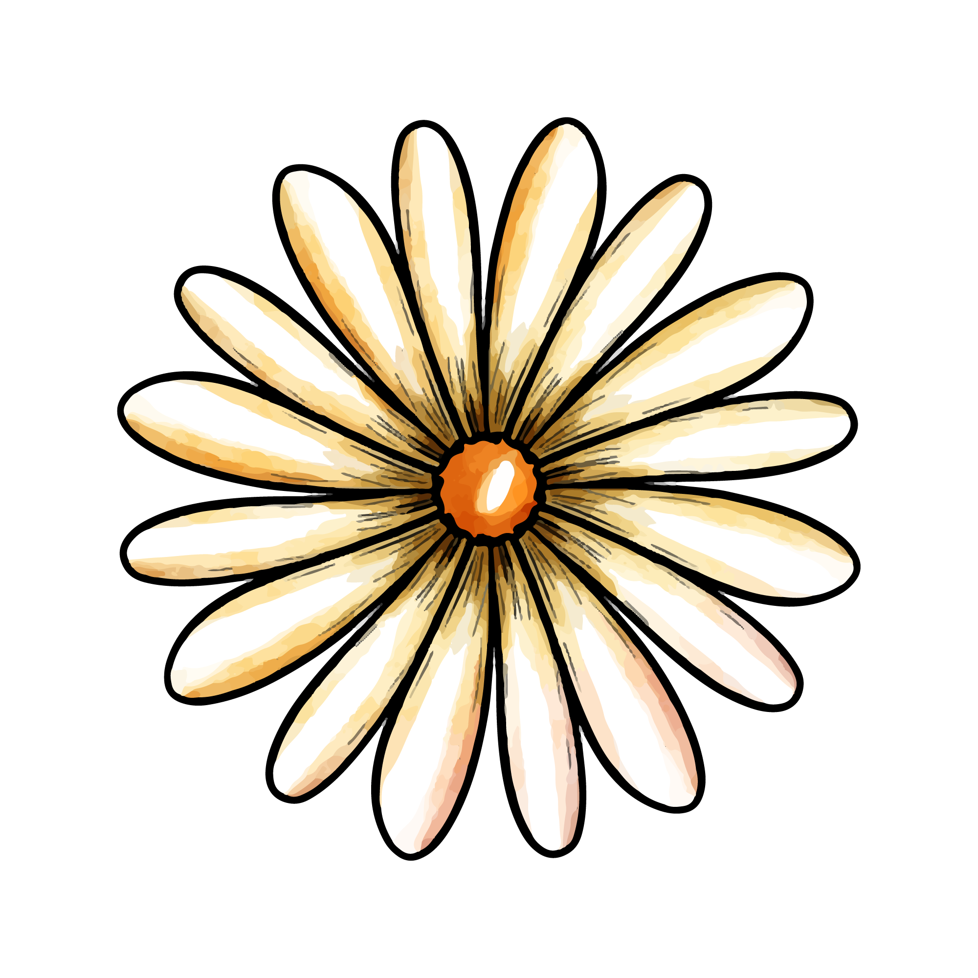 Sunflower 50 — Sunflower sticker SVG cut file