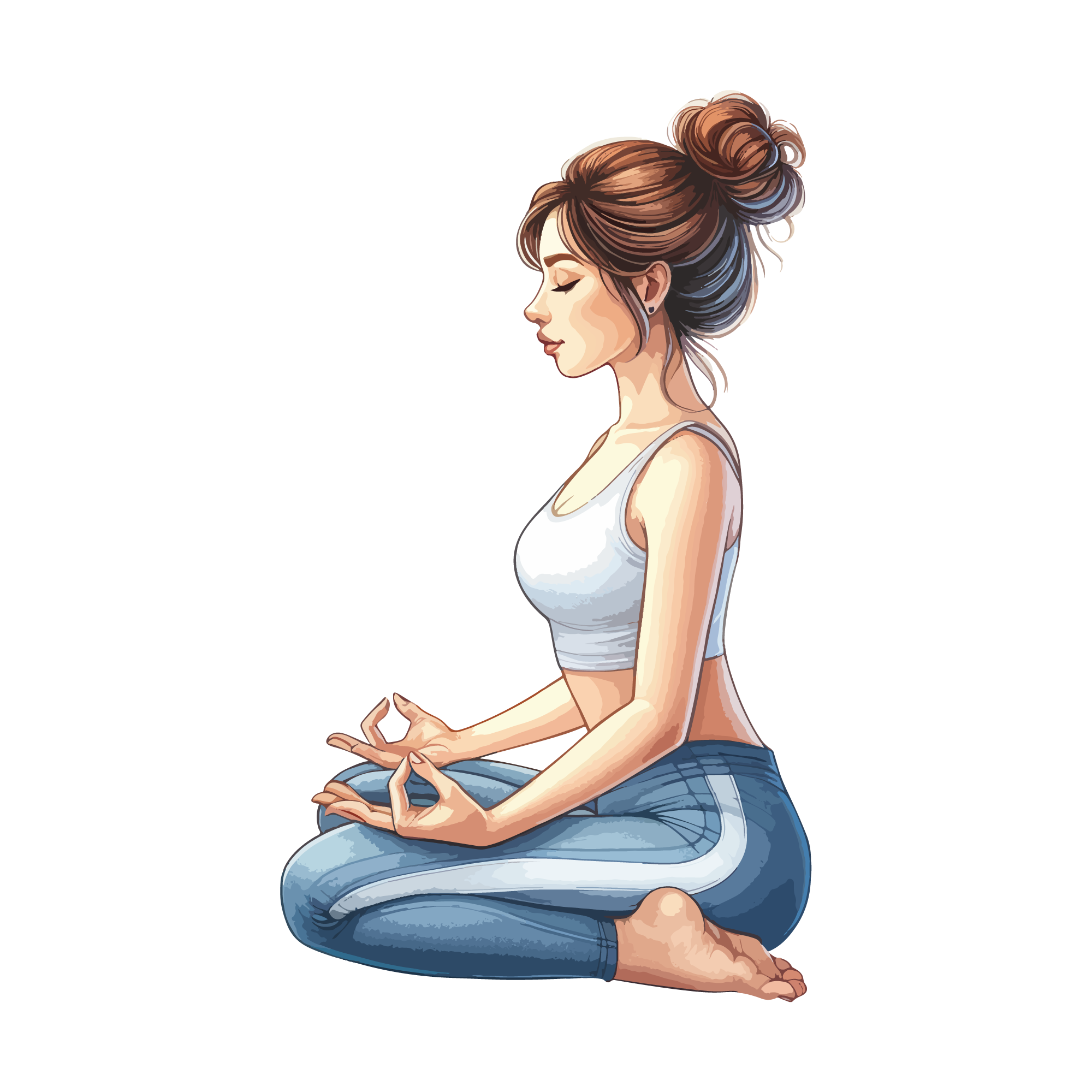 Yoga 45 — Yoga sticker SVG cut file