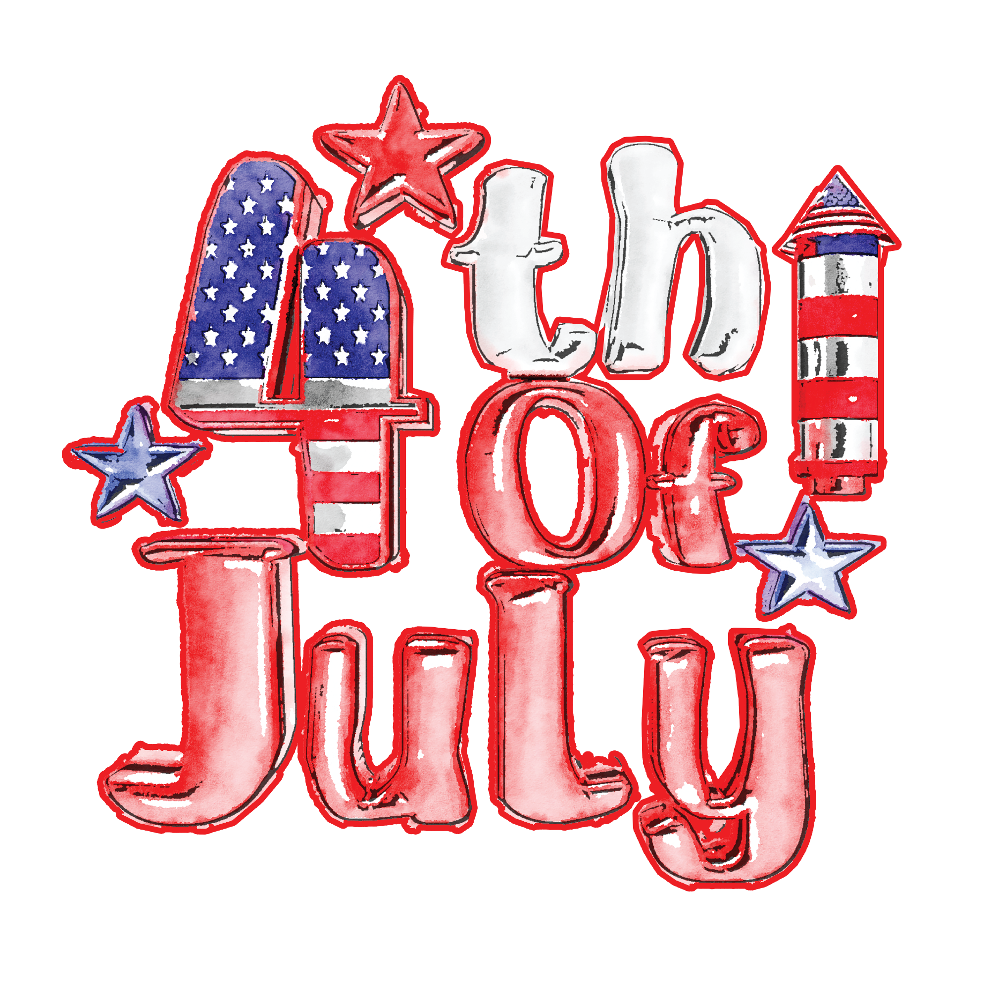 4th of July sublimations design