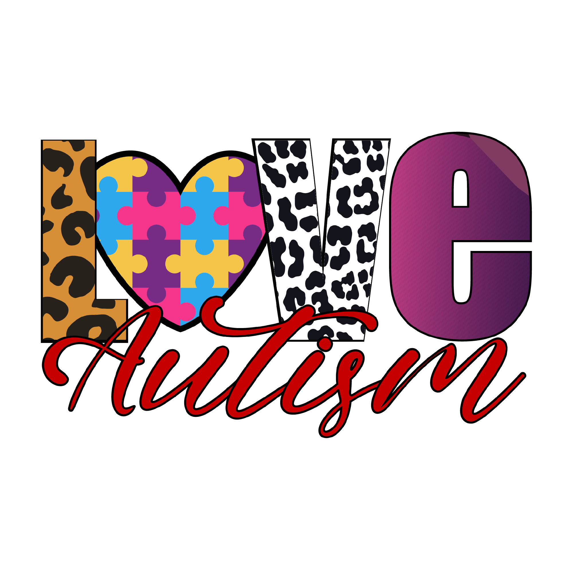 Autism 35 — Autism sublimation SVG cut file