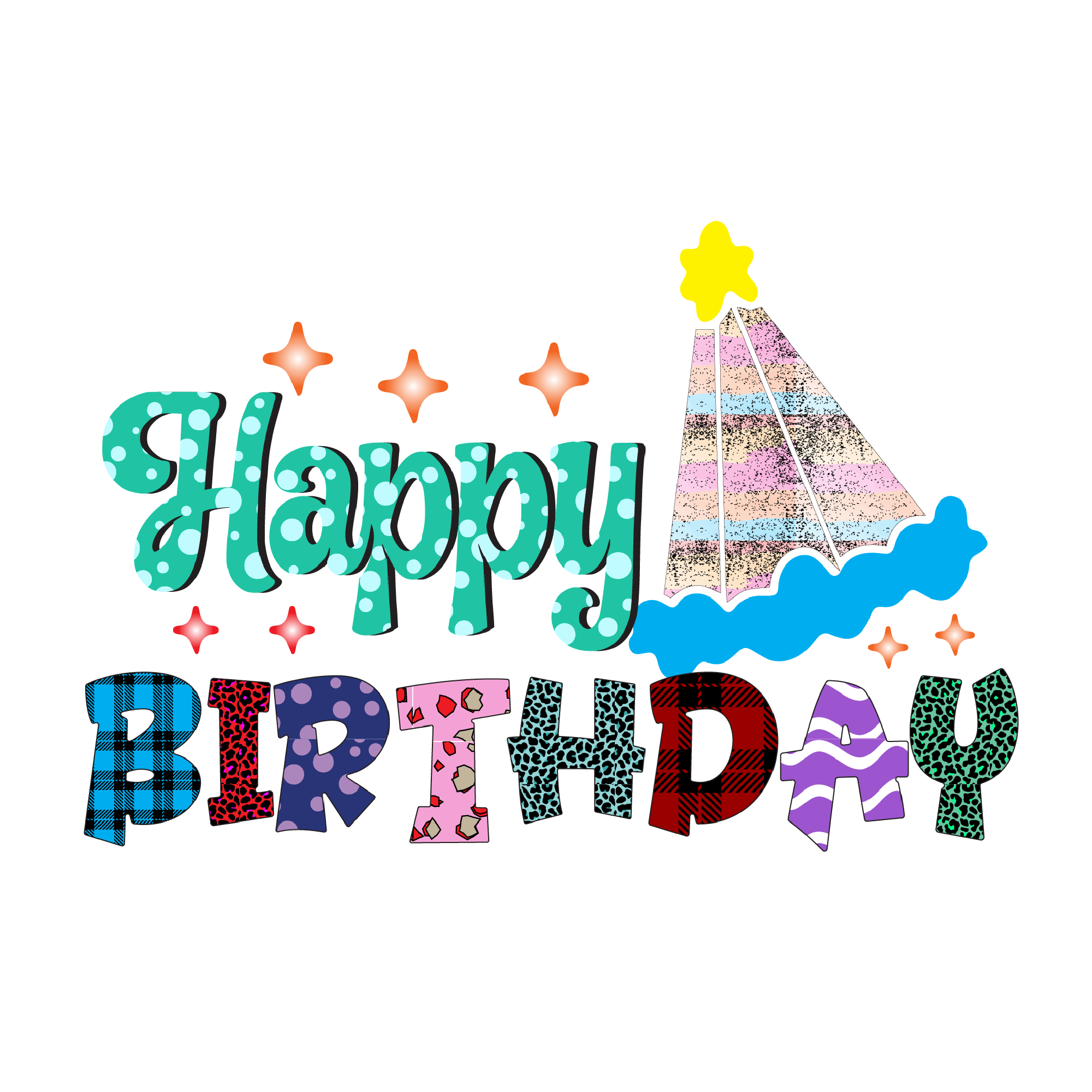 Birthday 19 — Birthday sublimation SVG cut file