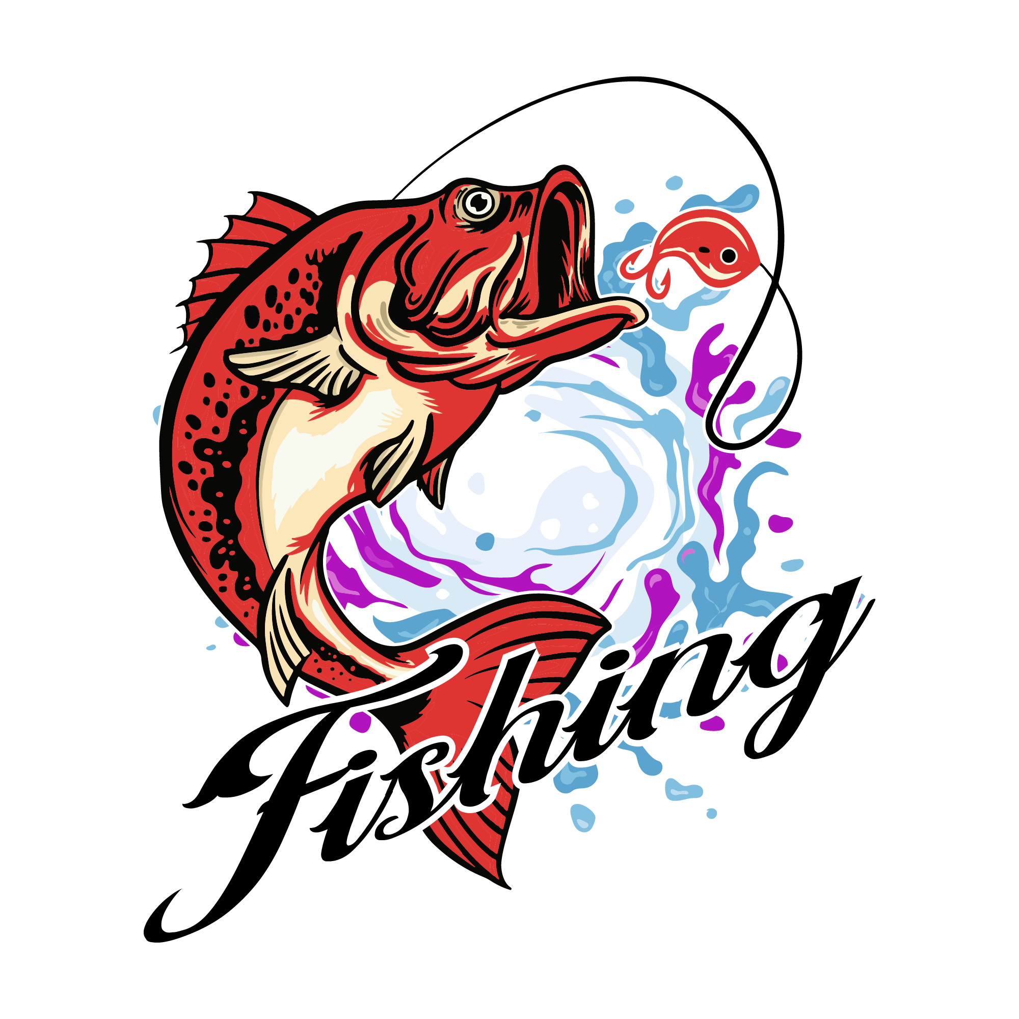 Fishing 38 — Fishing sublimation SVG cut file