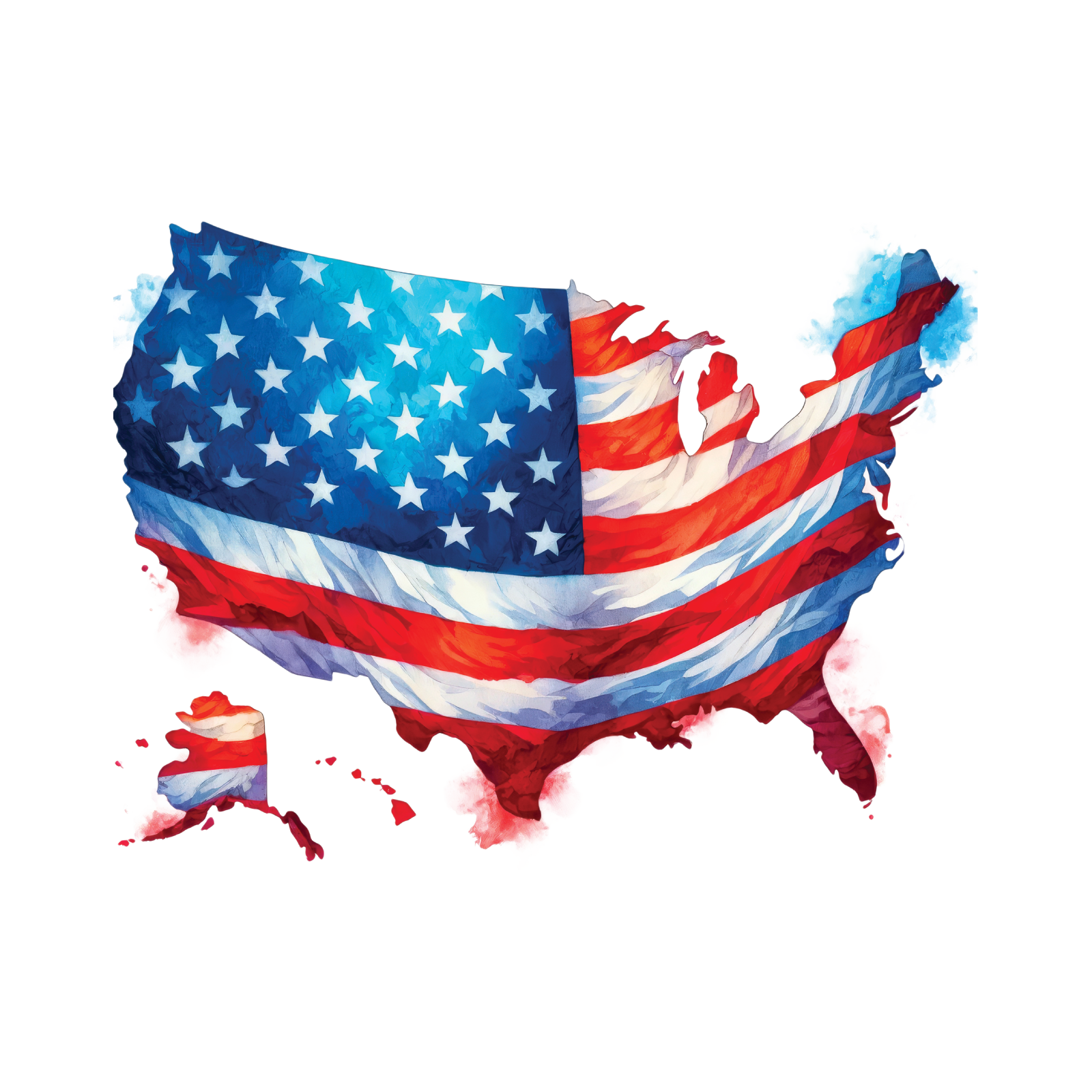 4th of July watercolour design