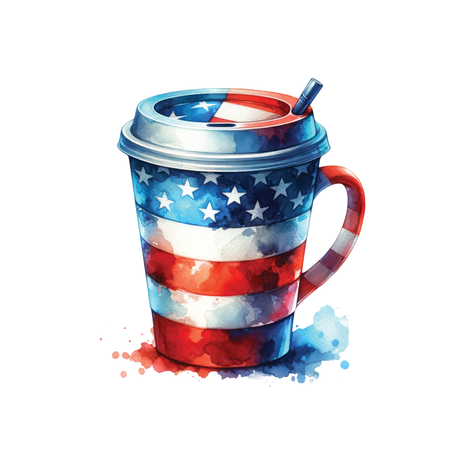 4th of July 03 — 4th of July watercolour SVG cut file