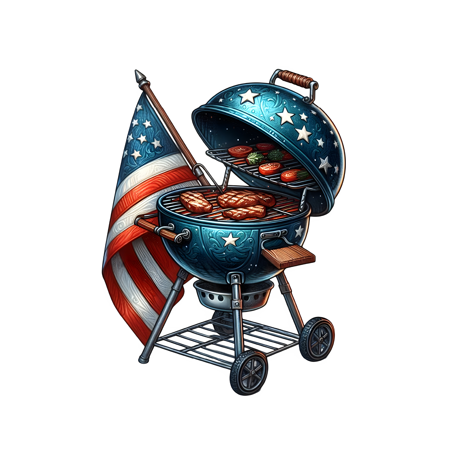 4th of July 22 — 4th of July watercolour SVG cut file