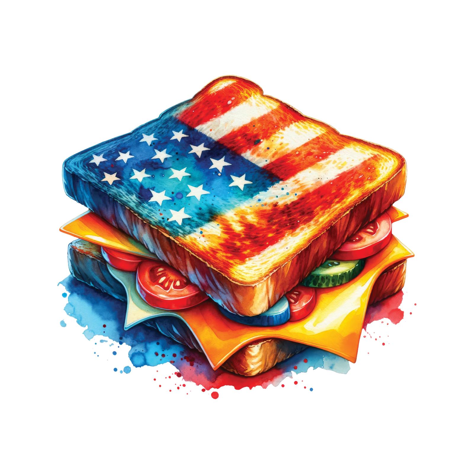 4th of July 28 — 4th of July watercolour SVG cut file