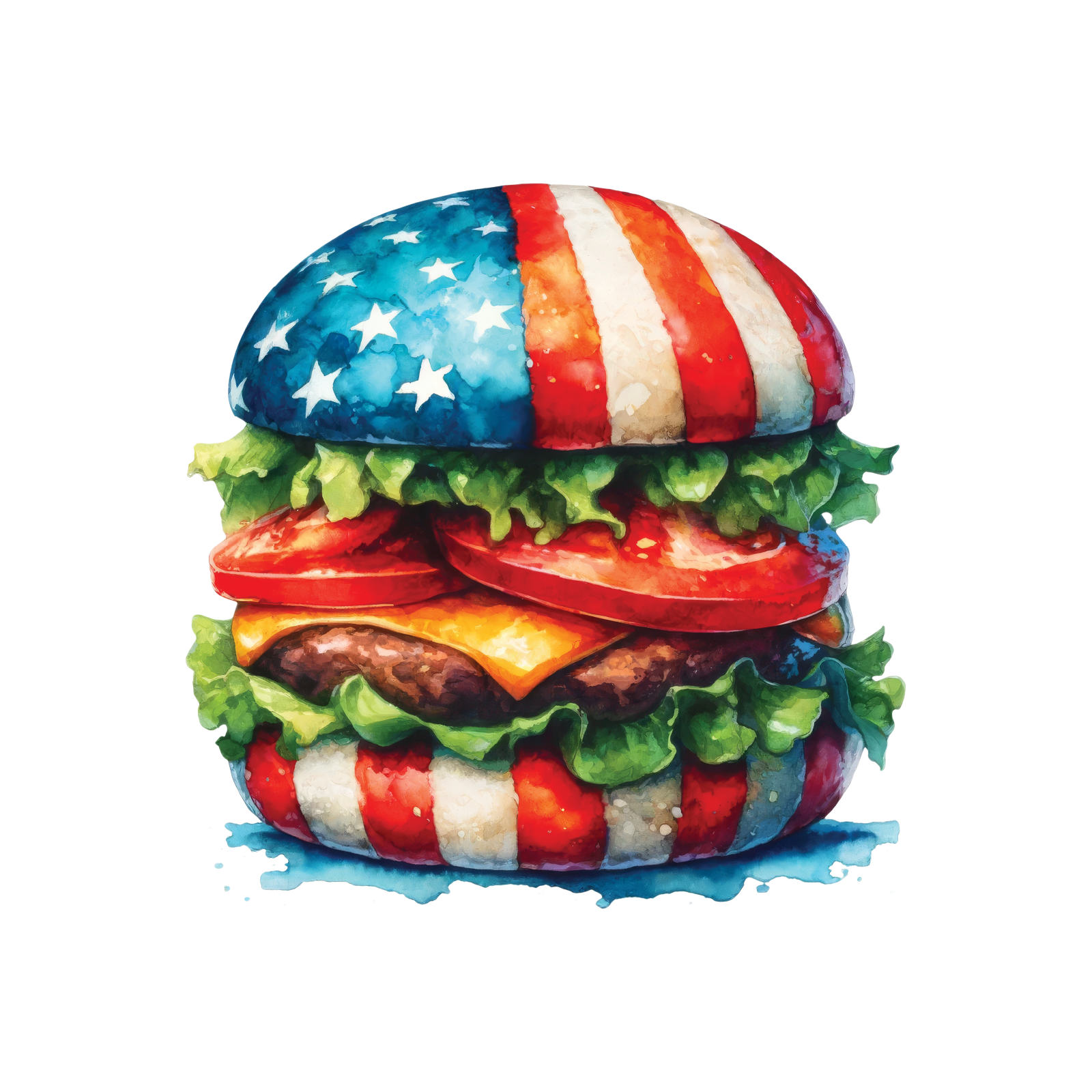 4th of July 33 — 4th of July watercolour SVG cut file