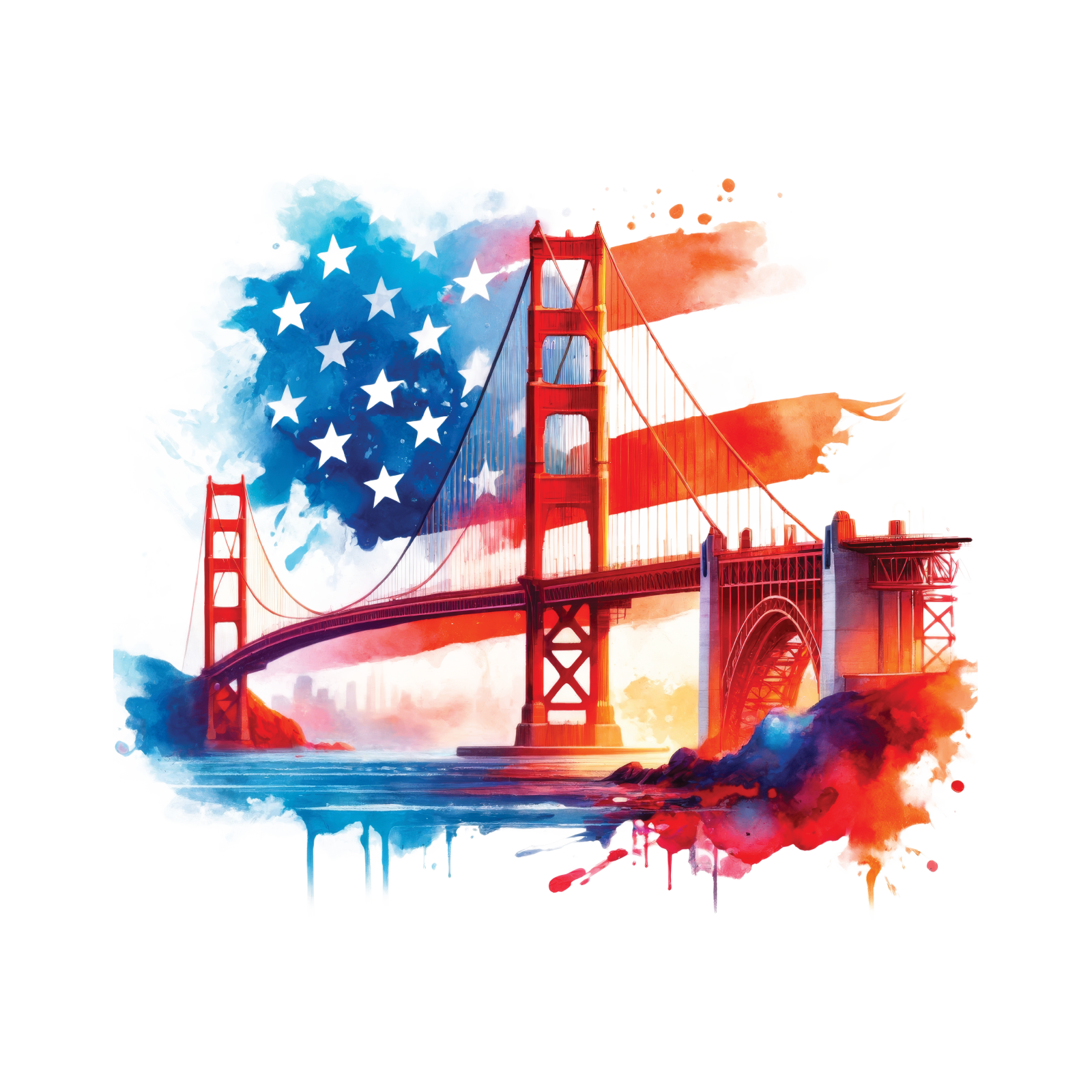 4th of July 39 — 4th of July watercolour SVG cut file