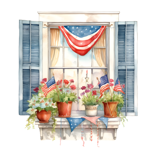 4th of July 44 — 4th of July watercolour SVG cut file