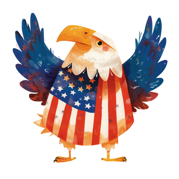 4th of July 45 — 4th of July watercolour SVG cut file