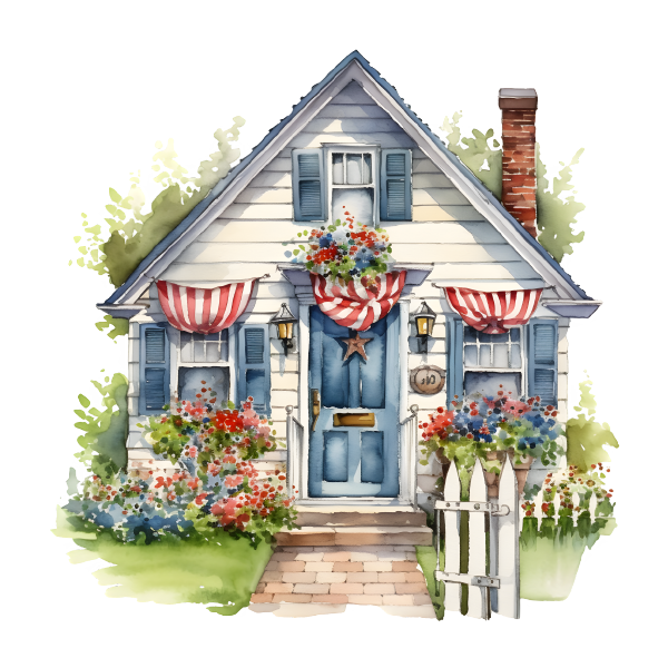 4th of July 47 — 4th of July watercolour SVG cut file