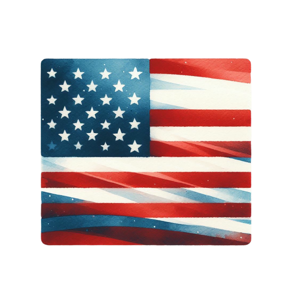American Flag 17 — American Flag watercolour SVG cut file