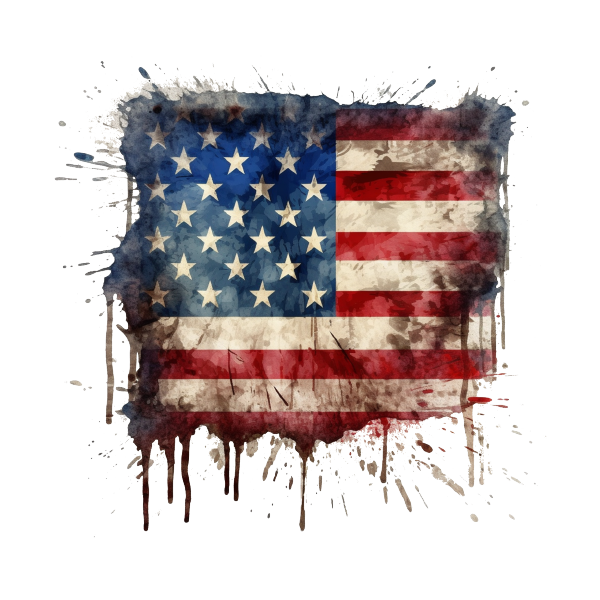 American Flag 20 — American Flag watercolour SVG cut file