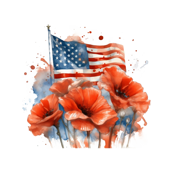 American Flag 03 — American Flag watercolour SVG cut file