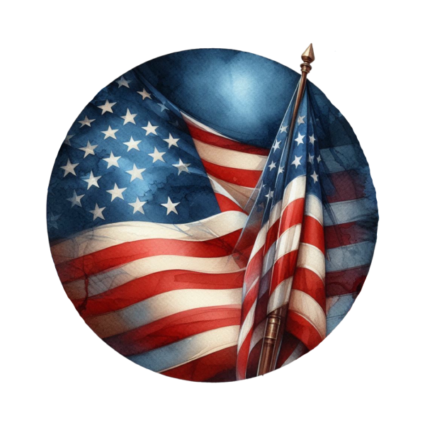 American Flag 21 — American Flag watercolour SVG cut file