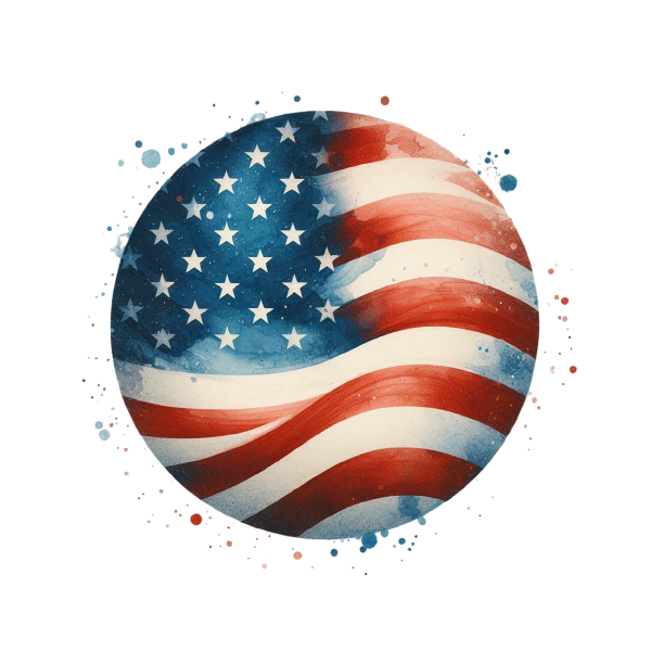 American Flag 25 — American Flag watercolour SVG cut file