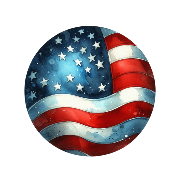 American Flag 28 — American Flag watercolour SVG cut file