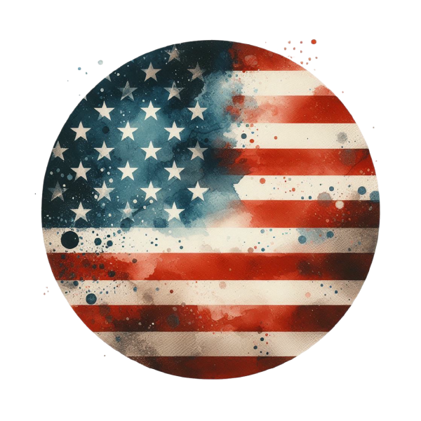 American Flag 29 — American Flag watercolour SVG cut file