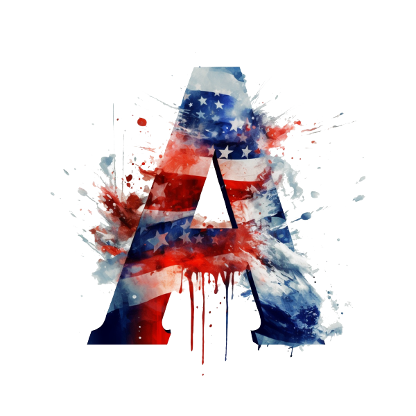 American Flag 30 — American Flag watercolour SVG cut file