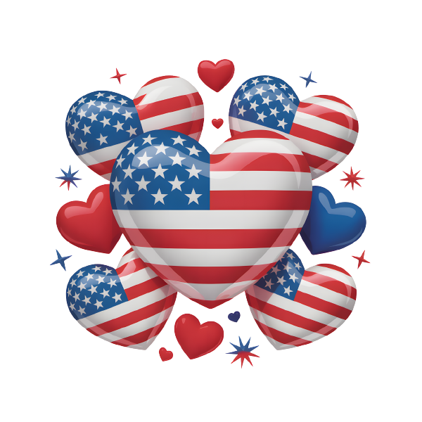 American Flag 32 — American Flag watercolour SVG cut file