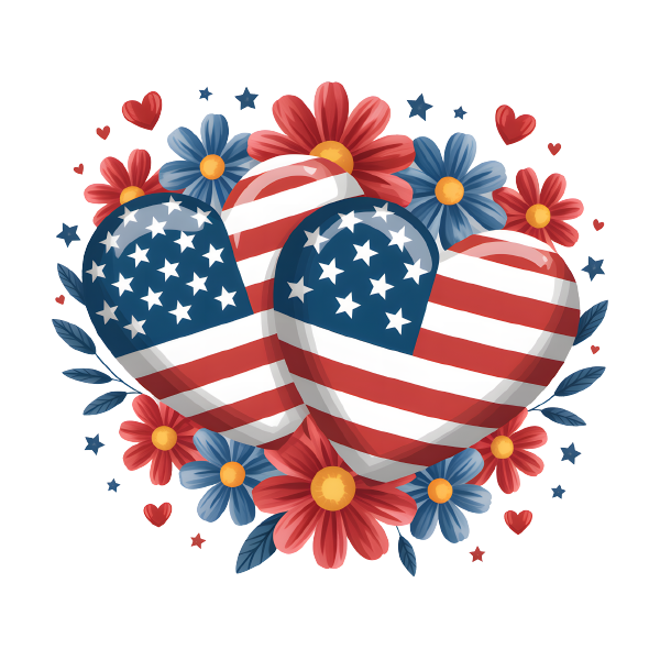 American Flag 37 — American Flag watercolour SVG cut file