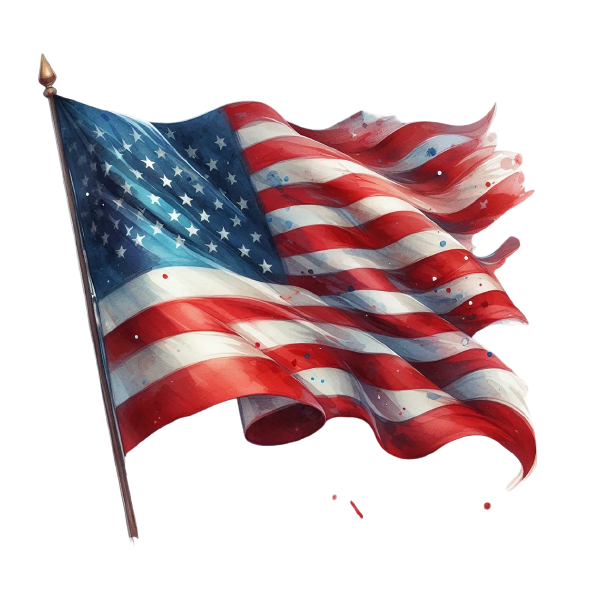 American Flag 40 — American Flag watercolour SVG cut file