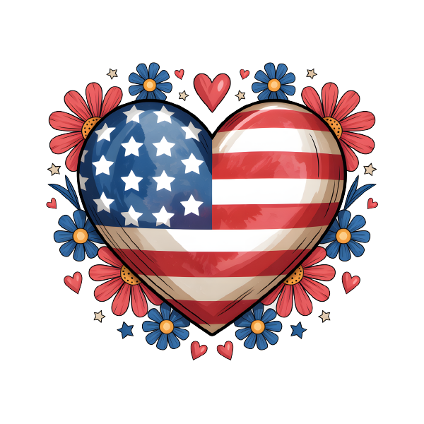 American Flag 42 — American Flag watercolour SVG cut file