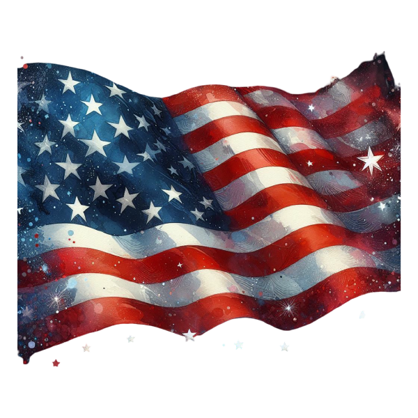American Flag 45 — American Flag watercolour SVG cut file