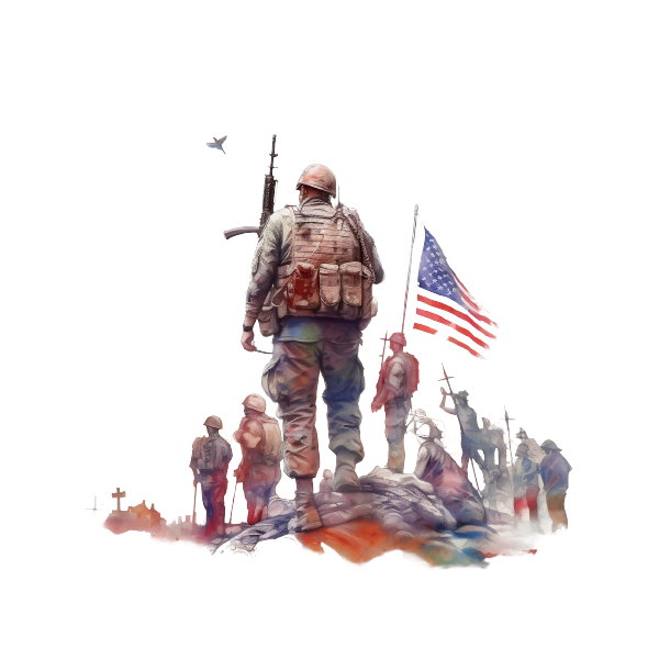American Flag 46 — American Flag watercolour SVG cut file