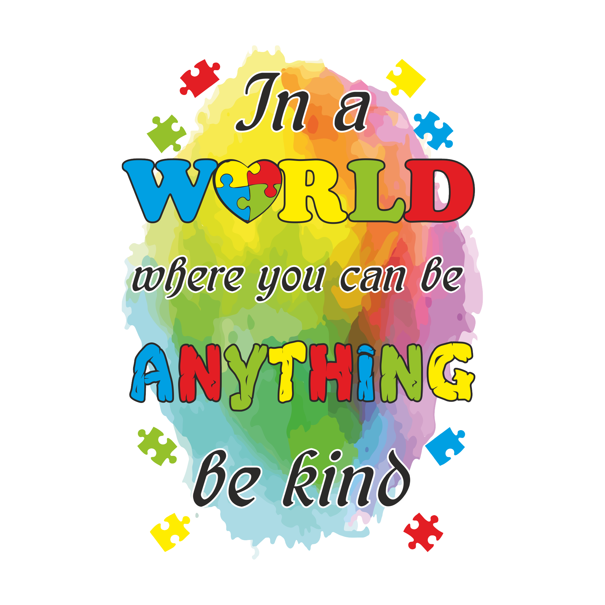 Autism 17 — Autism watercolour SVG cut file