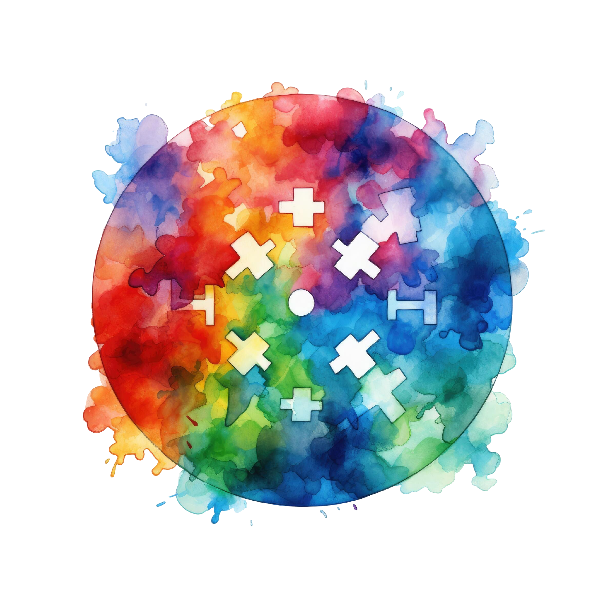Autism 20 — Autism watercolour SVG cut file