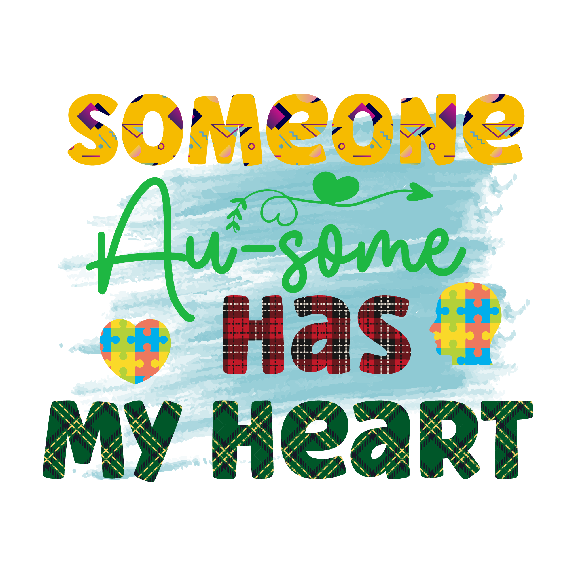 Autism 30 — Autism watercolour SVG cut file